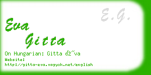 eva gitta business card